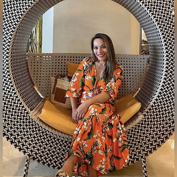 Zara Maxi Dress Floral Dress Size M TIKTOK • BLOGGER FAVORITE - Picture 5 of 16